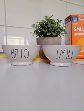 RAE DUNN |  HELLO * SMILE | Ceramic Bowl Set - Artisan Collection
